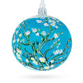 1890 'Branches with Almond Blossom' by Vincent Van Gogh Glass Ball Christmas Ornament 4 Inches