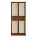 4 Door Storage Cabinet With 1 Drawer, With 4 Adjustable Inner Shelves