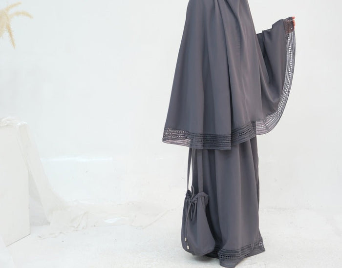 4-Piece Nida Prayer Set with Lace Trim(MK031)