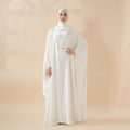 5-Piece Set Butterfly Abaya With Niqab, Loose Full Cover Satin Abaya (MOA019)