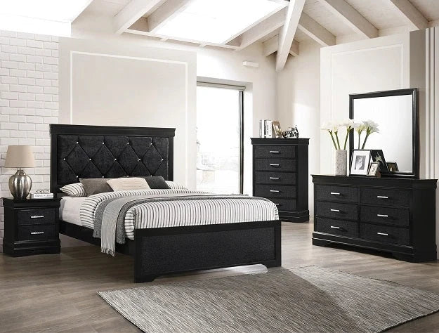 Crown Mark Amalia Nightstand in Black image