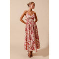 Anna floral tie back midi dress