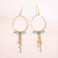 Aquamarine Mini Swing Hoop Earrings