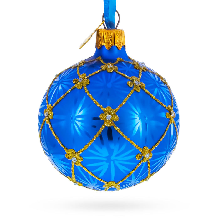 Artisan Blown Glass & Hand-Painted 1897 Coronation Royal Glass Ball Ornament — 2.4 Inches