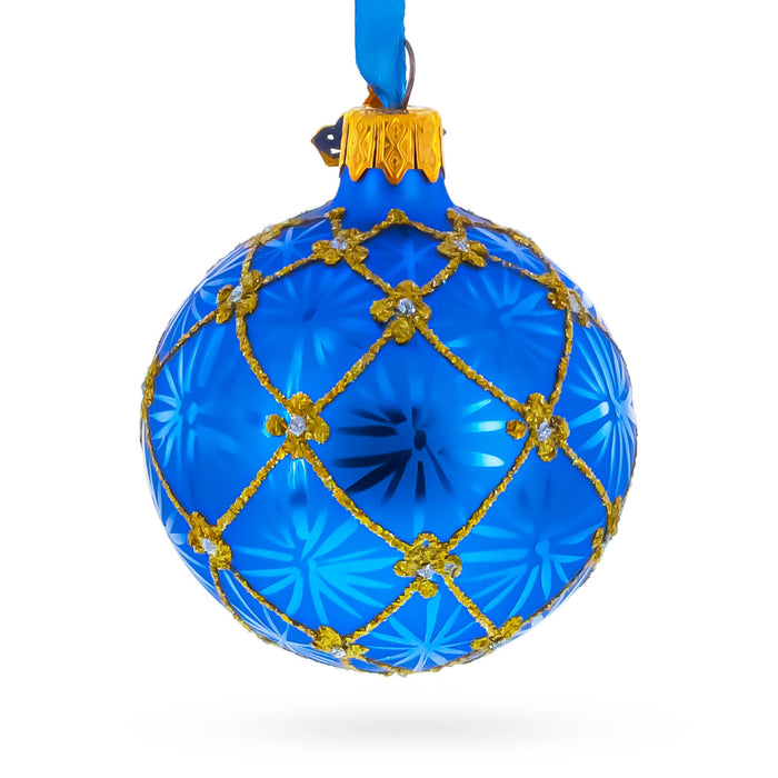 Artisan Blown Glass & Hand-Painted 1897 Coronation Royal Glass Ball Ornament — 2.4 Inches