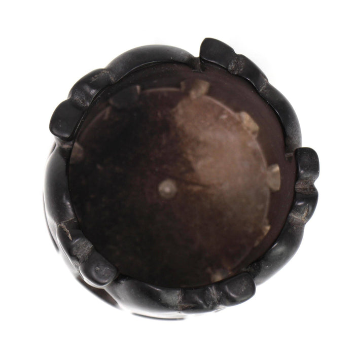 Artisan Hand-Carved Circle of Elephants Soapstone Tea Light Holder
