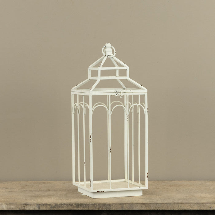 Ashley White Metal Lantern