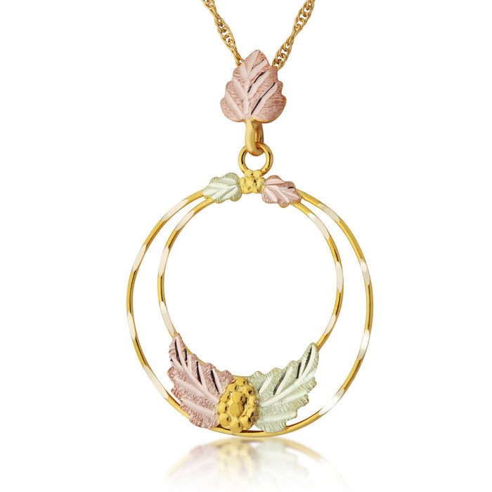 Beautiful Circles - Black Hills Gold Pendant