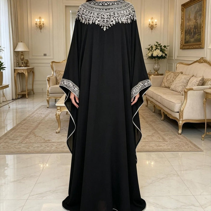 Black Batwing Abaya Gown(MA439)