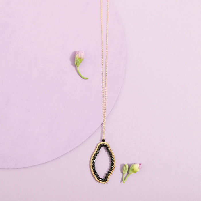 Black Spinel Freestyle Jewelry Set