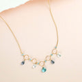Blue Gemstone Mini Sparkler Necklace