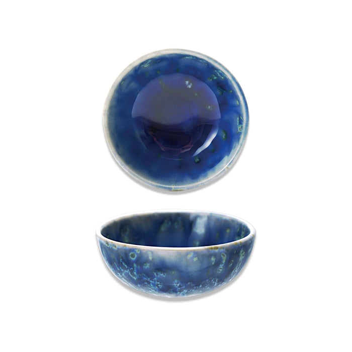 Blue Reactive Glaze Ceramic Condiment Bowl 2"