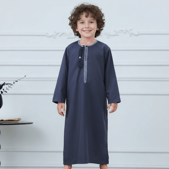 Boys Embroidered Thobe with Tassel Detail(MKB016)