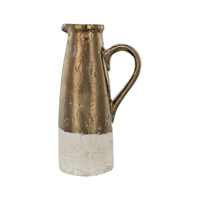 Candia Artisan Terracotta Pitcher Vase – Brown Ceramic | 2 Sizes