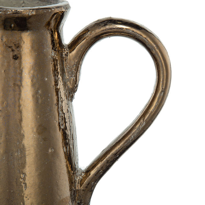 Candia Artisan Terracotta Pitcher Vase – Brown Ceramic | 2 Sizes