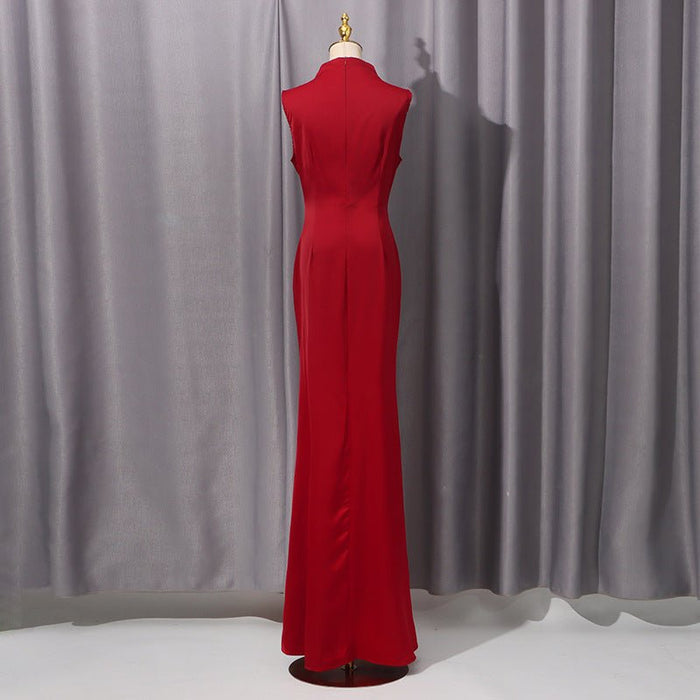 Cape Overlay Dress with Detachable Shawl(MS308)