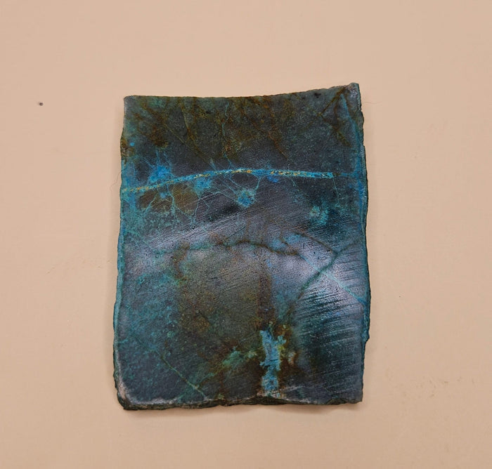 Chrysocolla & Malachite Slab – Teal & Green Copper Mineral – 65g Display Specimen