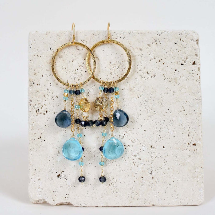Citrine & Smoky Quartz Ammil Earrings