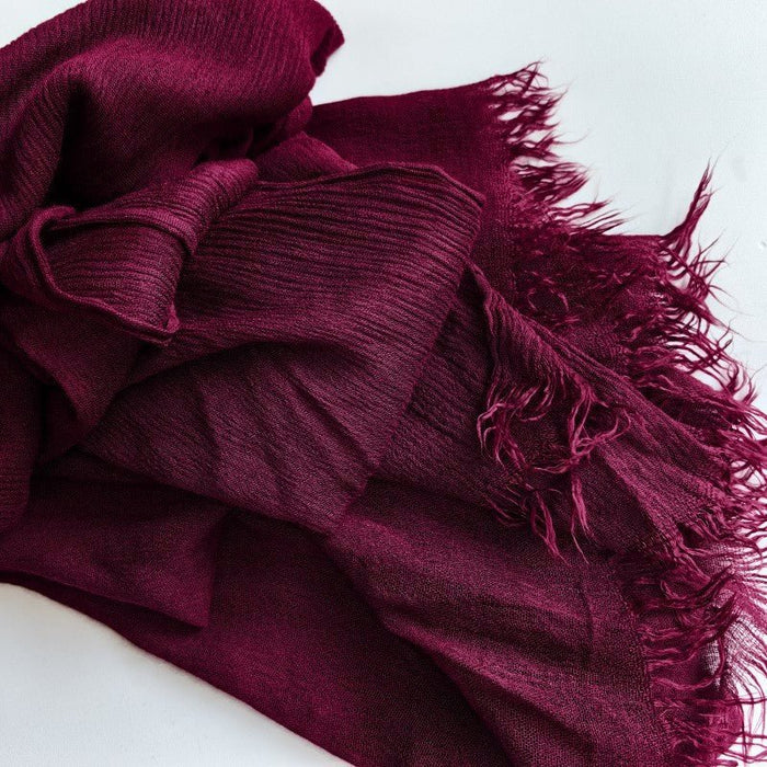 Cotton Tassel Hijab | Crepe Tassel Hijab (MH086)