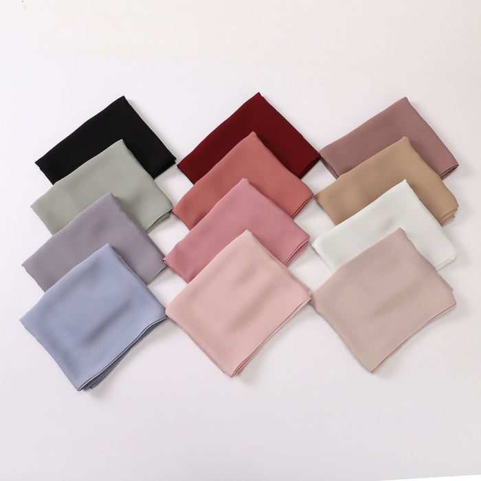 Crinkle-Resistant Long Hijab Silk-Like Hijab (MH154)