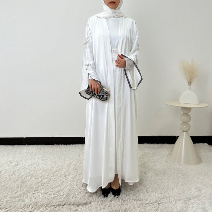 Crystal Bow Embellished Abaya 4-Piece Set(MOA253)