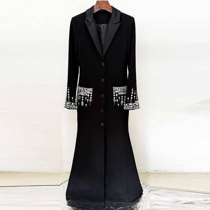 Crystal Embellished Blazer Evening Gown(MS300)