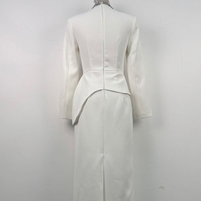 Crystal Embellished Evening Gown(MS313)