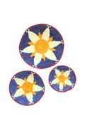 Dakarai Raffia Straw Wall Decor Display Basket Tray Sets