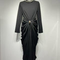 Draped Jersey Maxi Dress(MS386)