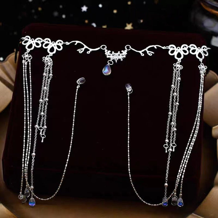 Elegance‌ Crystal Teardrop Hair Jewelry Forehead Accent (MAC335)