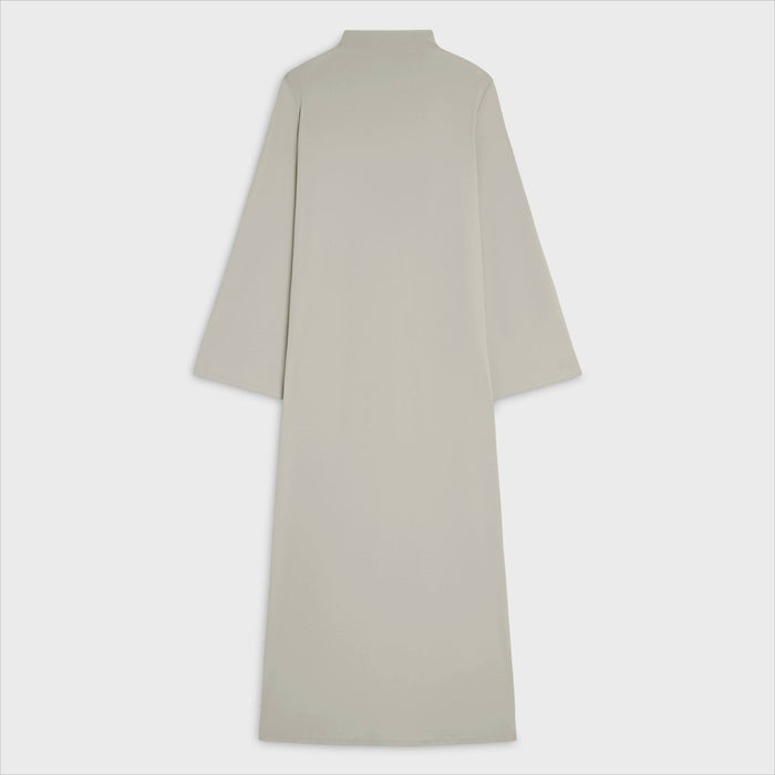 Elegant Half-Turtleneck Pullover Maxi Dress | Loose Fit Solid Color Dress with Hidden Pockets(MA313)