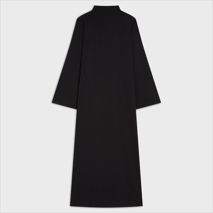 Elegant Half-Turtleneck Pullover Maxi Dress | Loose Fit Solid Color Dress with Hidden Pockets(MA313)
