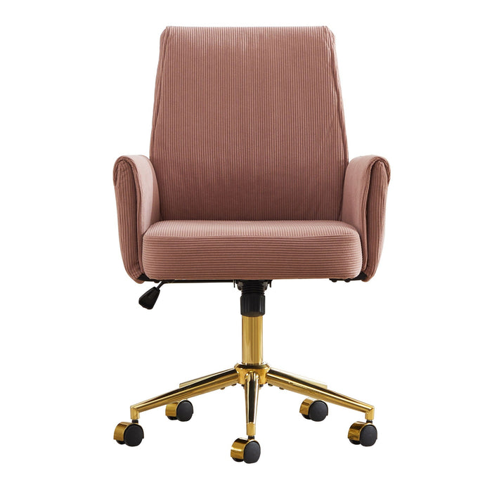 Ergonomic Mid-Back Office Chair With Striped Fabric