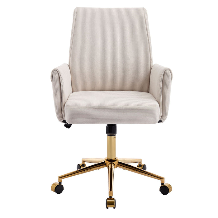 Ergonomic Mid-Back Office Chair With Striped Fabric
