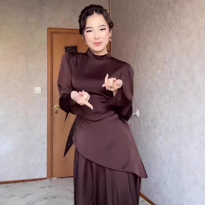 Exotic Long-Sleeve Maxi Dress Abaya (MA216)