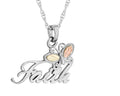 "Faith" - Sterling Silver Black Hills Gold Pendant