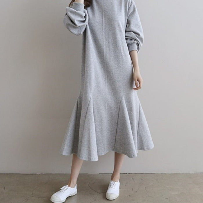 Fleece-Lined Sweatshirt Mermaid Dress(MS193)