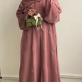 Floral Embroidered Abaya & Hijab Set(MOA248)
