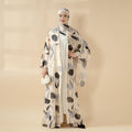 Floral Pattern Open Abaya | 2-Piece Set Lightweight Printed Open Abaya (MOA124)