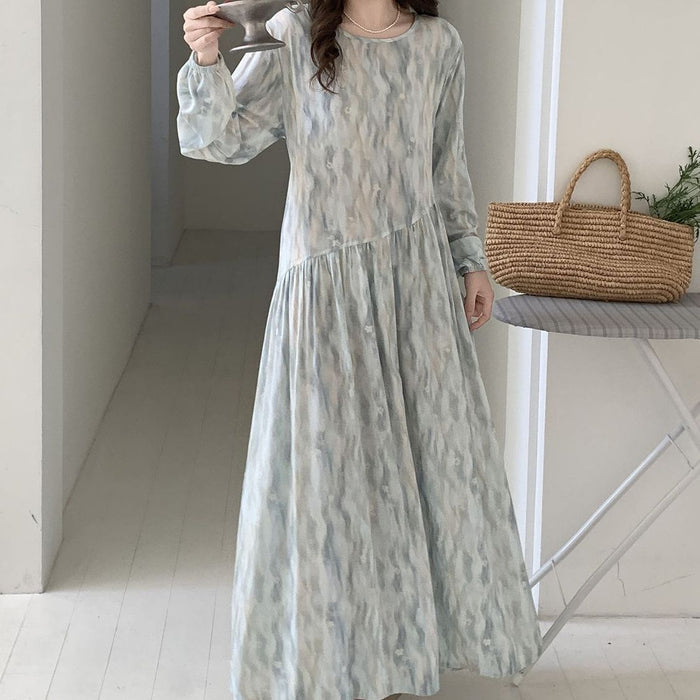 Floral Print Maxi Dress(MS425)