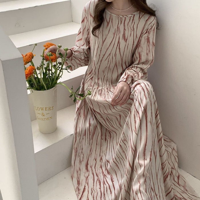 Floral Print Maxi Dress(MS425)