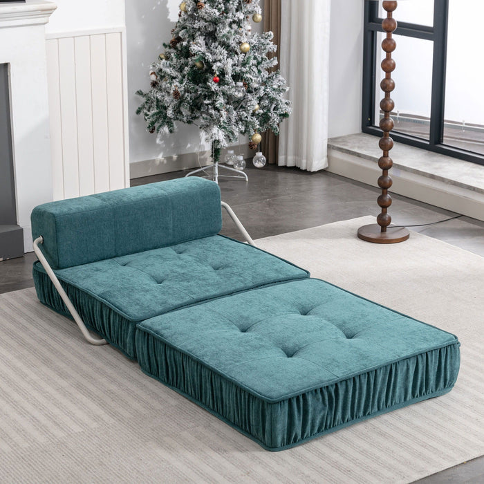 Folding Sofa With Removable Back Cushion, Convertible Futon Sleeper Chair