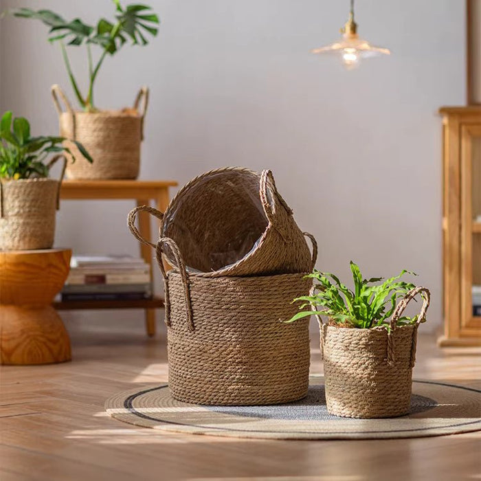 French Country Woven Planter Basket