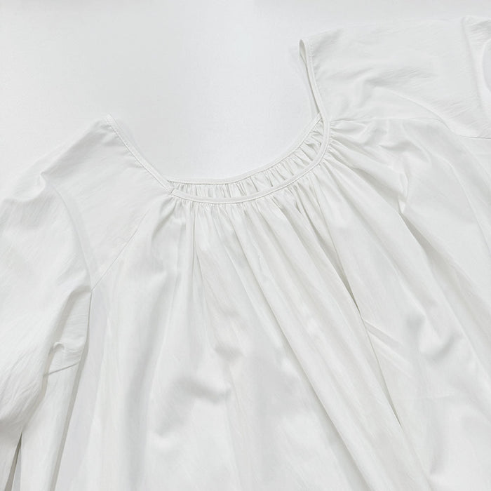 French Loungewear Maxi Dress with Ruffle Cuffs(MA397)