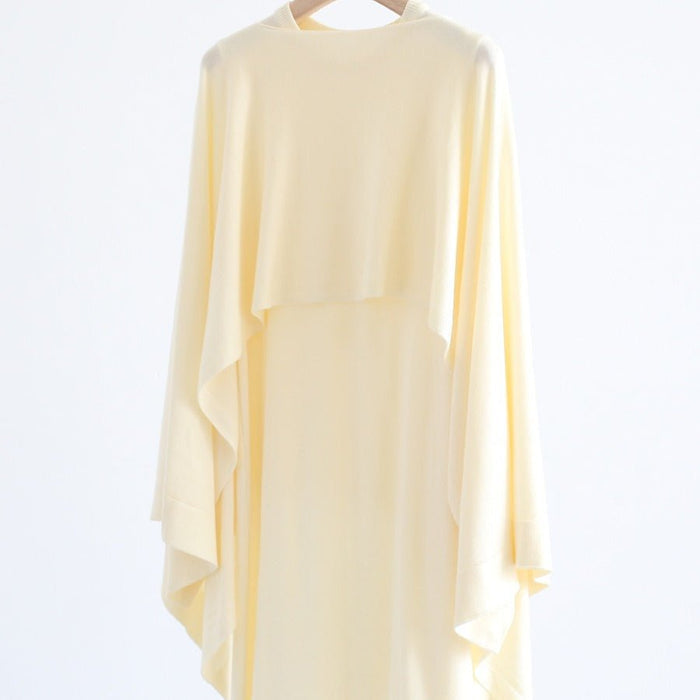 French-Style Two-Piece with Draped Poncho (MS310)