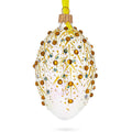 Gold Branches Glass Egg Christmas Ornament 4 Inches