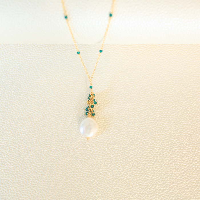 London Blue Quartz / 14k Gold Plated Silver (Vermeil)