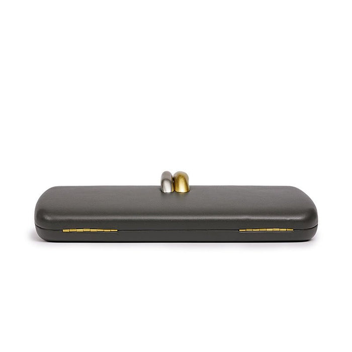 Gold & Silver Accent Structured Clutch Bag(MAC429)
