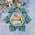 Goldfinch Sculpted Hand-Painted Christmas Ornament by G. DeBrekht - Wildlife Holiday Decor - 6102194