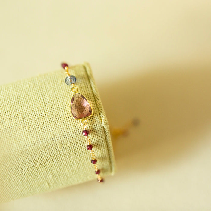 Rhodolite Garnet / 14k Gold Plated Silver (Vermeil)